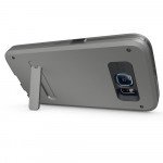 Wholesale Galaxy S6 Strong Armor Hybrid with Stand (Space Gray)